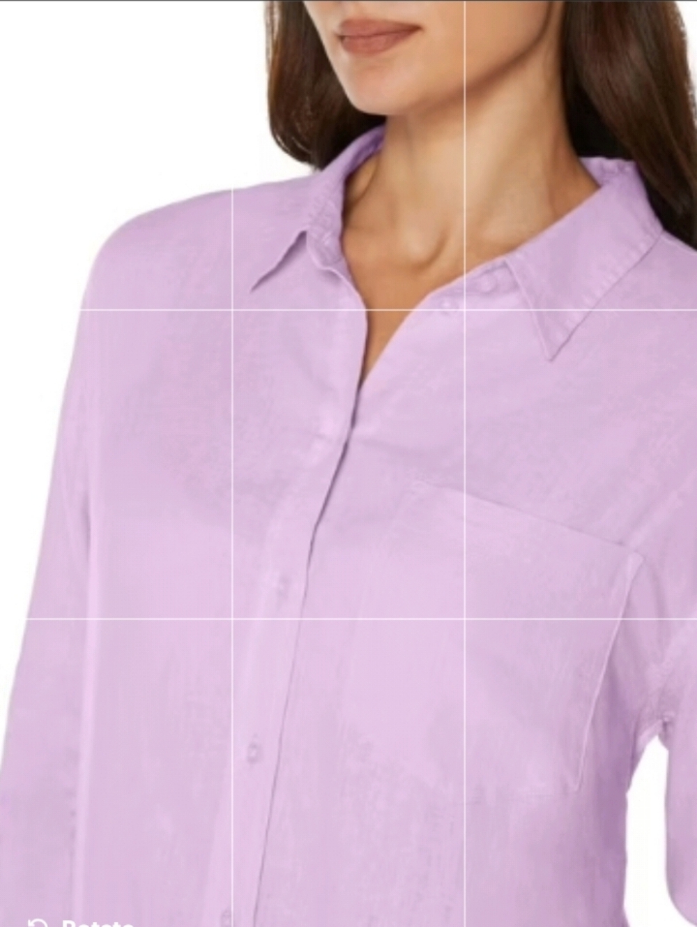 GAP Linen Blend Button Down Top Light Purple NWT